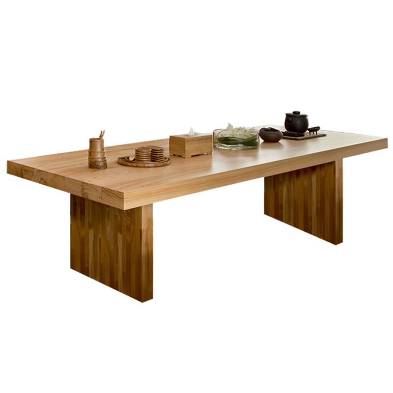 Rectangle Casual Dining Table Brown Tone Fixed Table with Pinewood Solid Wood Clearhalo ' dining_table' 'Dining Tables & Seating' 'Dining Tables' 'furn' 'furn_dining_table' 'Furniture' 'furniture_dining_table' 'Kitchen & Dining Furniture' 'kitchen&dining_furn' 'kitchen' 'kitchen_dining_table' 1200x1200_e2b3e0c4-ad59-4ab8-8567-9d2a363b1aa1