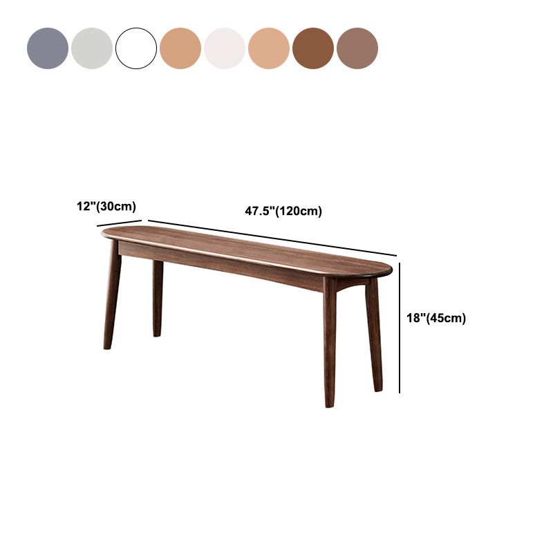 17.7" H Solid Wood Seating Bench Modern Ottoman Bench with Legs Clearhalo 'Benches' 'Chairs & Seating' 'furn' 'furn_benches' 'Furniture' 'Living Room Furniture' 1200x1200_e2b53587-fe9d-4396-b54b-bdca9f6f0ac9