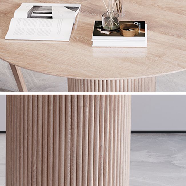 Round Wood Dining Table Modern Oak Table with Double Pedestal for Restaurant Clearhalo ' dining_table' 'Dining Tables & Seating' 'Dining Tables' 'furn' 'furn_dining_table' 'Furniture' 'furniture_dining_table' 'Kitchen & Dining Furniture' 'kitchen&dining_furn' 'kitchen' 'kitchen_dining_table' 1200x1200_e2b53ec4-286b-40d3-b701-9cafc2b13b56