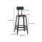 Industrial Style Square Leather Seat with Metal Legs Counter Stool for Kitchen Bar Clearhalo 'Bar Furniture' 'Bar Stools' 'bar_stools' 'furn' 'furn_bar_stools' 'furniture_bar_stools' 'Kitchen & Dining Furniture' 'kitchen&dining_furn' 'kitchen' 'kitchen_furn' Furniture' 1200x1200_e2b6ff56-3e93-4e81-a438-3dbdd1094bdf