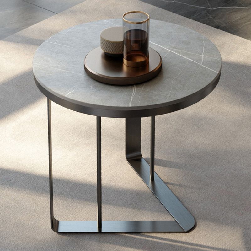 Glam Metal C-shape Side Table Round Stone Top Sofa Side End Table Clearhalo 'Coffee & Accent Tables' 'End & Side Tables' 'end_side_tables' 'furn' 'furn_end_side_tables' 'Furniture' 'Living Room Furniture' 1200x1200_e2b77070-cda0-416c-b153-47d0a3d21fe7