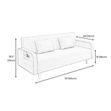 Square Arm Split Back Nordic Fabric 3-seat Sofa Spleeper Sofa 28.74" D x 35.43" H Clearhalo 'furn' 'furn_sofas' 'Furniture' 'furniture_sofas' 'kitchen' 'kitchen_sofas' 'Living Room Furniture' 'Sofa' 'sofas' 1200x1200_e2b7df43-36c7-4991-8c45-91322c4b5ab5