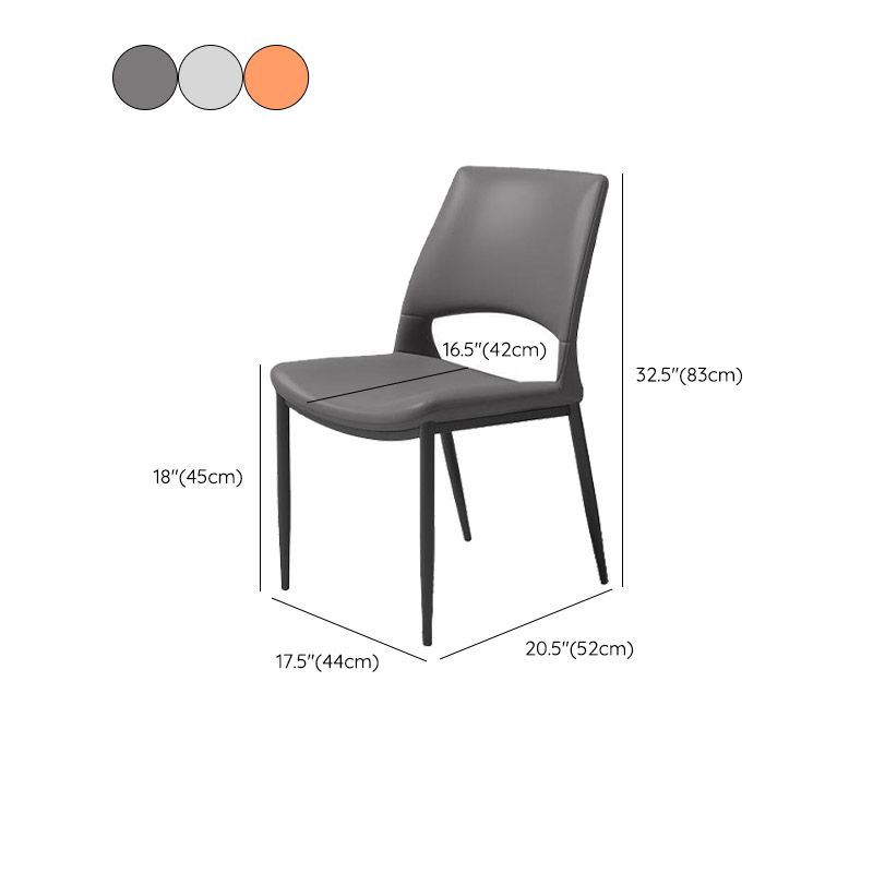 Kitchen Open Back Dining Chair Industrial Upholstered Armless Chair Clearhalo 'Dining Chairs' 'Dining Tables & Seating' 'dining_chair' 'furn' 'furn_dining_chair' 'Furniture' 'Kitchen & Dining Furniture' 1200x1200_e2b9e322-0c71-4092-b663-0a6ae651b7fc