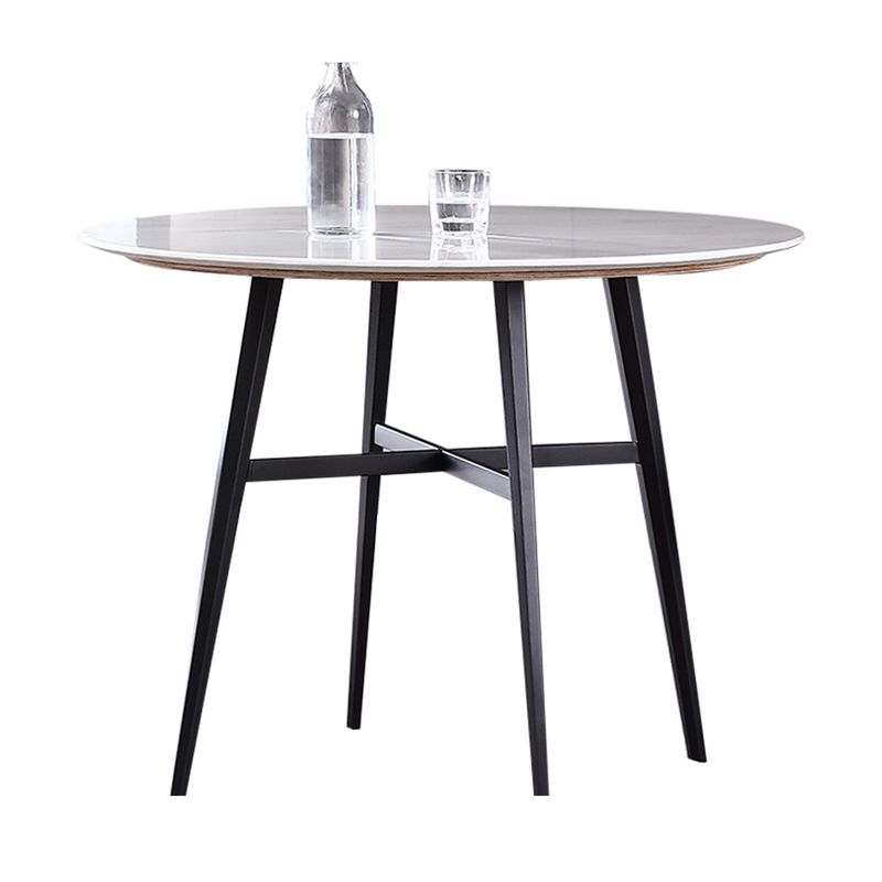 Modern Round Stone Dining Set 1/2/3/4 Pieces Dining Table Set with Padded Chairs Clearhalo 'Dining Room Sets' 'Dining Tables & Seating' 'dining_room_set' 'furn' 'furn_dining_room_set' 'Furniture' 'Kitchen & Dining Furniture' 1200x1200_e2ba1c23-94f1-47c9-8786-750b912eef65