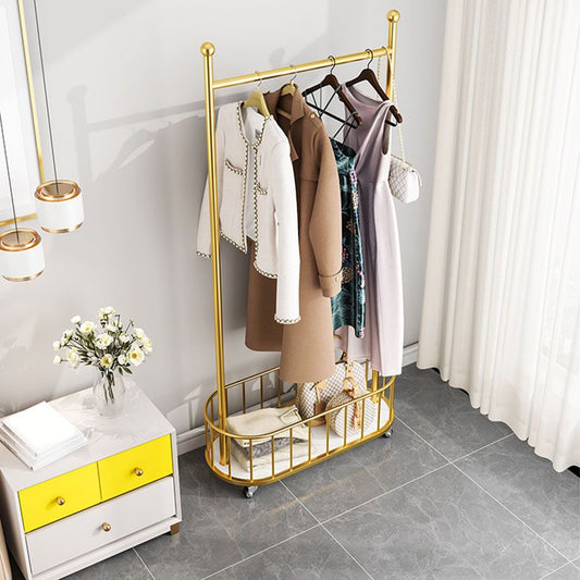 Hangage de manteau en métal moderne simple porte-couche ménage au sol avec poulie