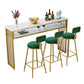 Glam Indoor Bar-Esstisch, rechteckiger Barhocker-Tisch aus Marmor