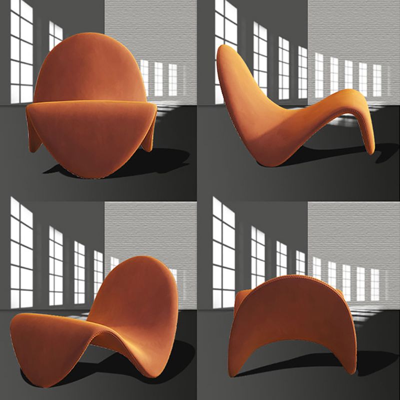 37.79" Wide Armless Chair Tongue Shape Chair with Fixed Backed Clearhalo 'Accent Chairs' 'accent_chairs' 'Chairs & Seating' 'furn' 'furn_accent_chairs' 'Furniture' 'Living Room Furniture' 1200x1200_e2bb65ca-3a7f-46e6-9b49-408fec4d5c53