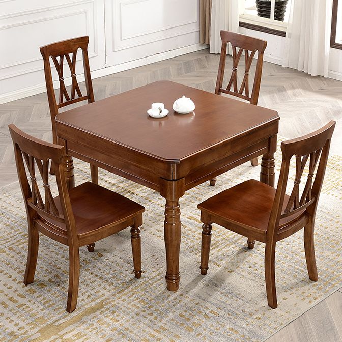 Mid-Century Modern Dining Table Solid Wood Drop-Leaf Table for Home Use Clearhalo ' dining_table' 'Dining Tables & Seating' 'Dining Tables' 'furn' 'furn_dining_table' 'Furniture' 'furniture_dining_table' 'Kitchen & Dining Furniture' 'kitchen&dining_furn' 'kitchen' 'kitchen_dining_table' 1200x1200_e2bc7c49-2e66-4245-9365-edb05f6ff474