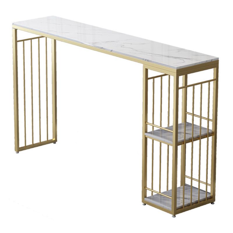 Rectangle Pub Table Glam Style Bar Height Bar Table for Breakroom Clearhalo 'Bar Furniture' 'Bar Tables' 'bar_tables' 'furn' 'furn_bar_tables' 'Furniture' 'Kitchen & Dining Furniture' 1200x1200_e2bcd79d-9b4b-42b2-b3f7-23947d65fd65