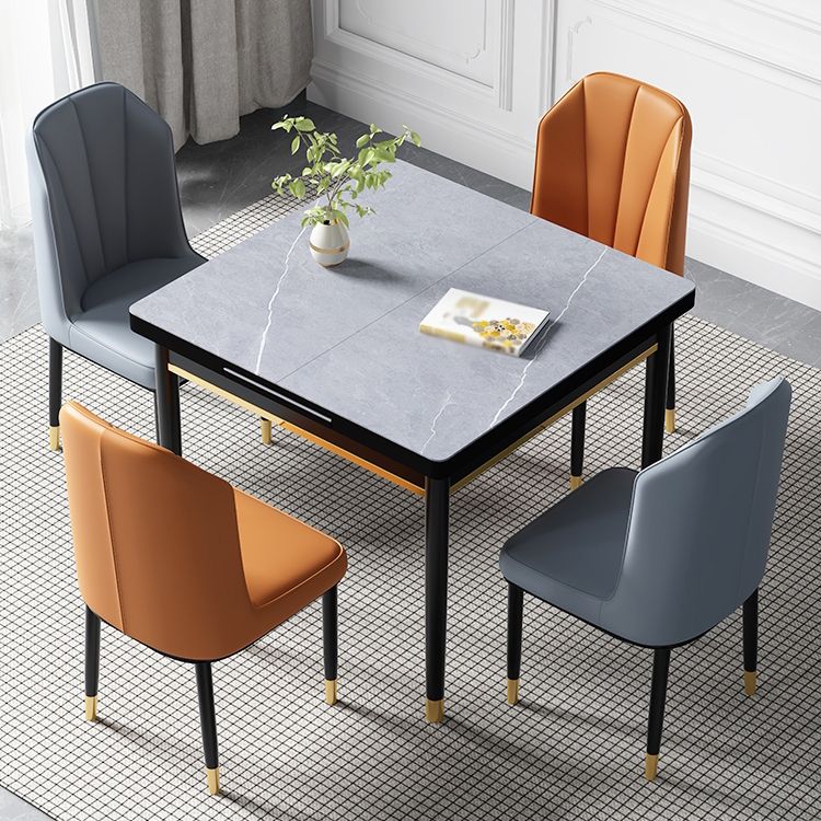 Industrial Style Stone 31.5''Dining Table Square 4 Legs Table for Dining Room Clearhalo ' dining_table' 'Dining Tables & Seating' 'Dining Tables' 'furn' 'furn_dining_table' 'Furniture' 'furniture_dining_table' 'Kitchen & Dining Furniture' 'kitchen&dining_furn' 'kitchen' 'kitchen_dining_table' 1200x1200_e2bd4cc2-460b-4411-895a-d91470db487d