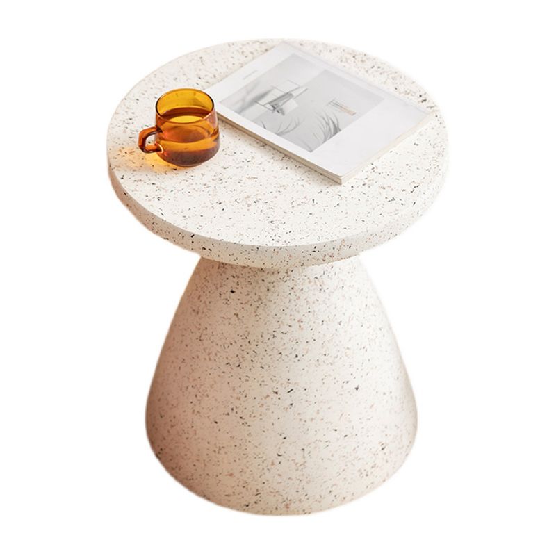 White Sofa Side Accent Table Round and Cone Shape Corner Table Clearhalo 'Coffee & Accent Tables' 'End & Side Tables' 'end_side_tables' 'furn' 'furn_end_side_tables' 'Furniture' 'Living Room Furniture' 1200x1200_e2bec58d-4ff2-44cb-99bd-cff848b8fe8b