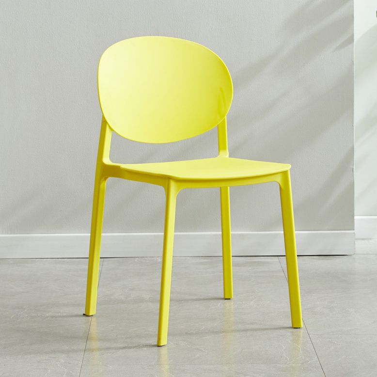 Scandinavian Plastic Side Chair Stackable Kitchen Dining Room Chair Clearhalo 'Dining Chairs' 'Dining Tables & Seating' 'dining_chair' 'Furniture' 'furniture_dining_chair' 'Kitchen & Dining Furniture' 1200x1200_e2befa62-88bb-49e9-865e-eca1599fba5b