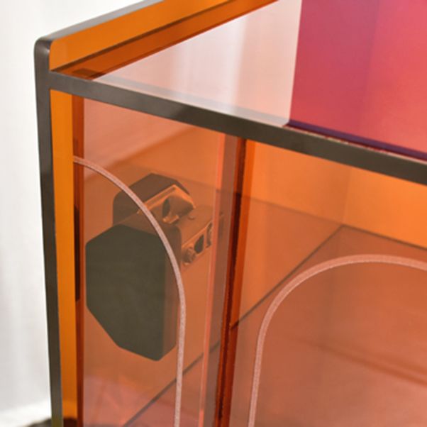 Moderno soggiorno acrilico cabinet di sideboard di credone largo 15 pollici