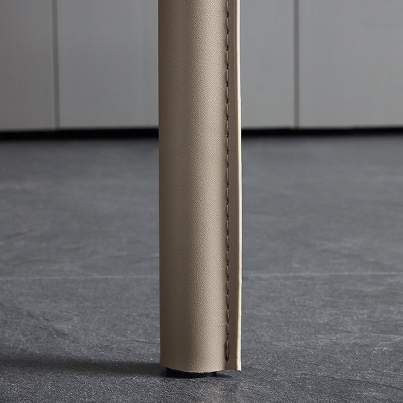 Esszimmer gepolsterter Armstuhl Kunstleder Parsons Stuhl