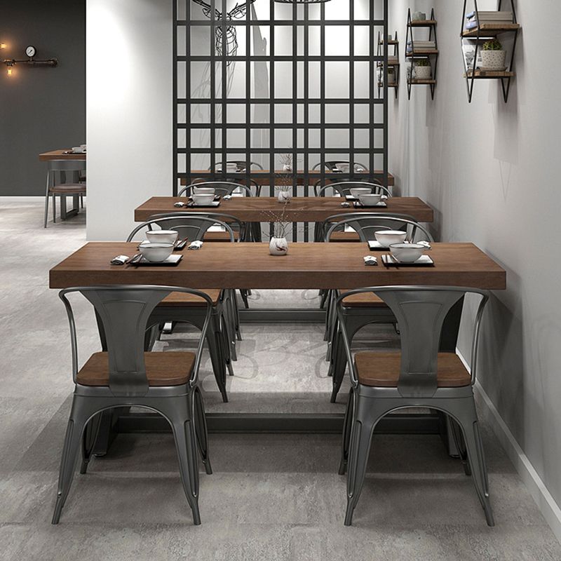 Ensemble de Table à manger rectangulaire moderne, 1/2/5 pièces, Table et chaises en bois massif