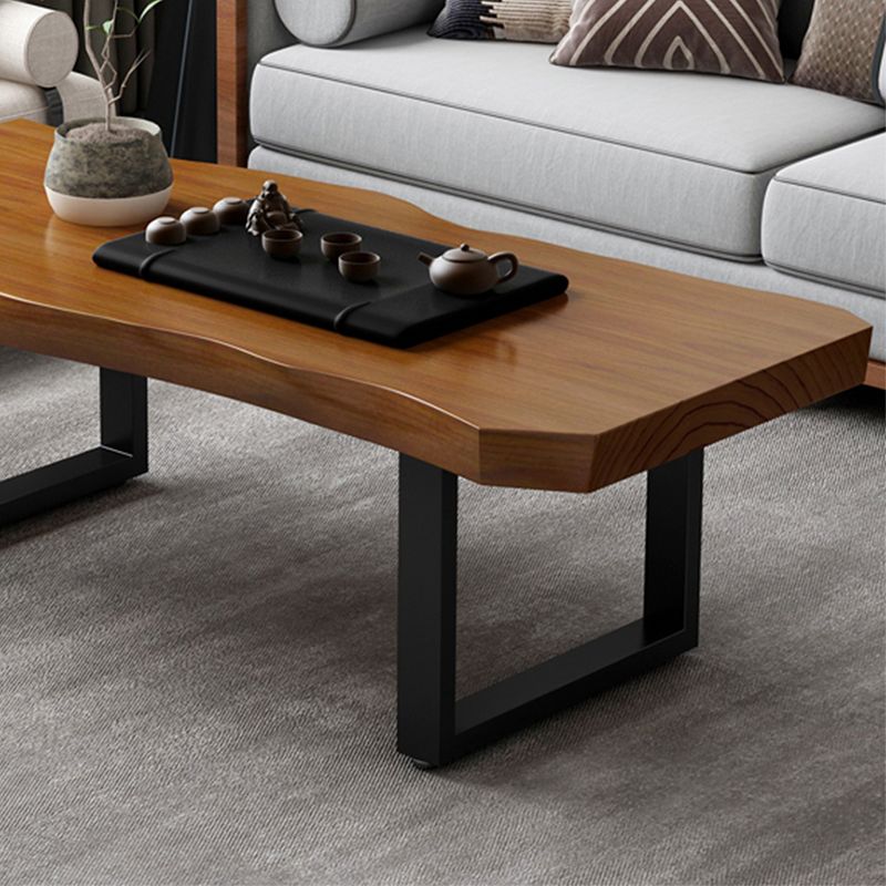 Mesa de cóctel moderna con trineo, sin mesa de centro de madera maciza angustiosa