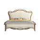 Solid Color Panel Bed Panel Victorian Bed Frame With Custom Gold Legs