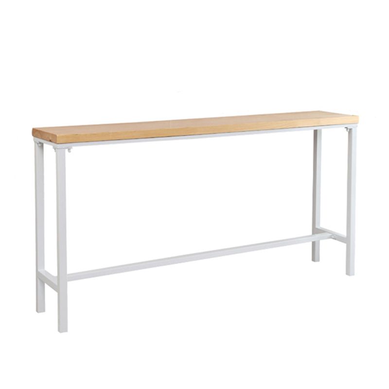 Juego de mesa de pub rectangular moderna de 1/5 piezas, mesa de mostrador de madera con taburetes altos