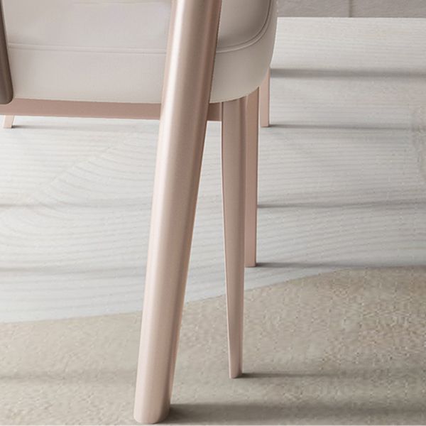 白いダイニングテーブルセット1/5/7ピース石のディネットセットキッチン