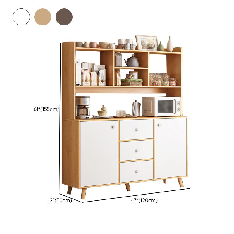 Modern Style Dining Server Engineered Wood Server with 3-Drawer Clearhalo 'buffet_sideboard' 'Buffets & Sideboards' 'furn' 'furn_buffet_sideboard' 'Furniture' 'Kitchen & Dining Furniture' 1200x1200_e2c63df7-efcc-477e-b765-2b4b25a35774