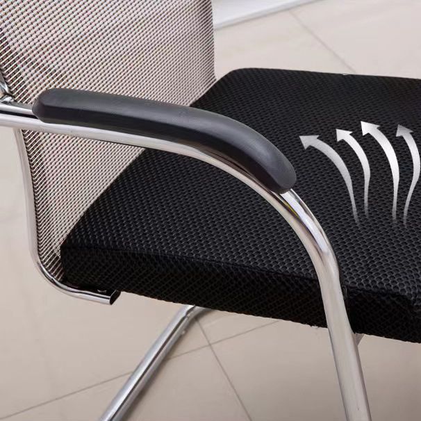 Chaise de bras contemporain à bras fixes sans roues chaise de conférence