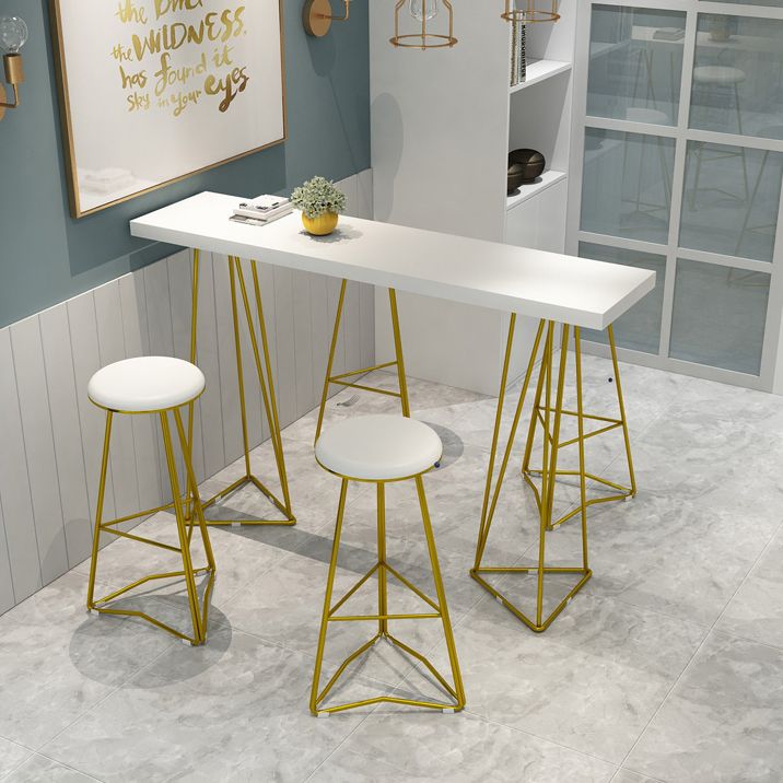 Glam Style Bar Table 42-inch Height Solid Wood Bistro Table for Living Room Clearhalo 'Bar Furniture' 'Bar Tables' 'bar_tables' 'furn' 'furn_bar_tables' 'Furniture' 'furniture_bar_tables' 'Kitchen & Dining Furniture' 1200x1200_e2c8750d-eee8-4b42-b2b7-b799f2a322ec