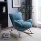 Ergonomic with Ottoman Rocker Chair with Padded Seat Rocking Chair Spindle