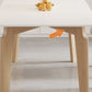 Modern Rectangular Dining Table White Stone Tabletop for Living Room