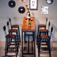Industrial 1/2/4/7/9 Pieces Bar Table Set Rectangle Bar Table with High Wood Stools Clearhalo 'Bar Furniture' 'furn' 'furn_home_bar_bar_sets' 'Furniture' 'Home Bars & Bar Sets' 'home_bar_bar_sets' 'Kitchen & Dining Furniture' 1200x1200_e2cc18d9-155f-4cb5-9d24-58507923aa9d