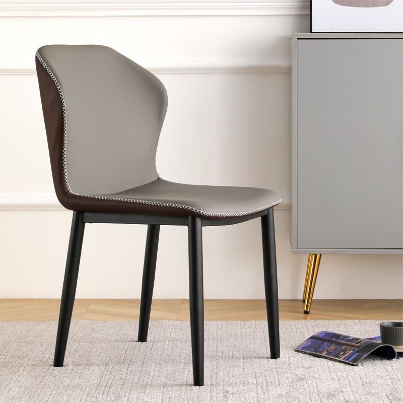 Contemporary Side Metal Frame Chair 17" Wide Parsons Dining Chair for Home Clearhalo ' kitchen&dining_furn' 'Dining Chairs' 'Dining Tables & Seating' 'dining_chair' 'furn' 'furn_dining_chair' 'Furniture' 'furniture_dining_chair' 'Kitchen & Dining Furniture' 'kitchen' 1200x1200_e2cc46a3-d740-4703-8746-614723e381f9