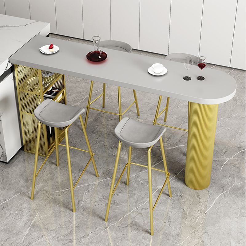 Solid Wood Bistro Table Pedestal Specialty Bar Dining Table with Shelves Clearhalo 'Bar Furniture' 'Bar Tables' 'bar_tables' 'furn' 'furn_bar_tables' 'Furniture' 'Kitchen & Dining Furniture' 1200x1200_e2cc6e79-6009-4db7-b29c-ff9e1912d519