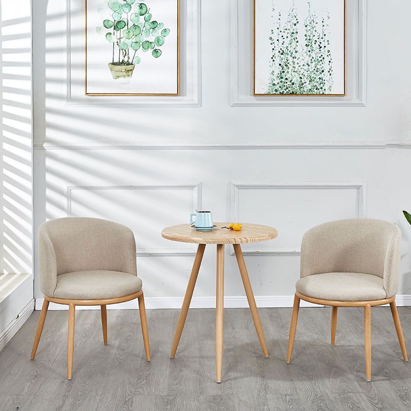 Fabric Dining Chair Modern Style Low Back Chair for Dining Room