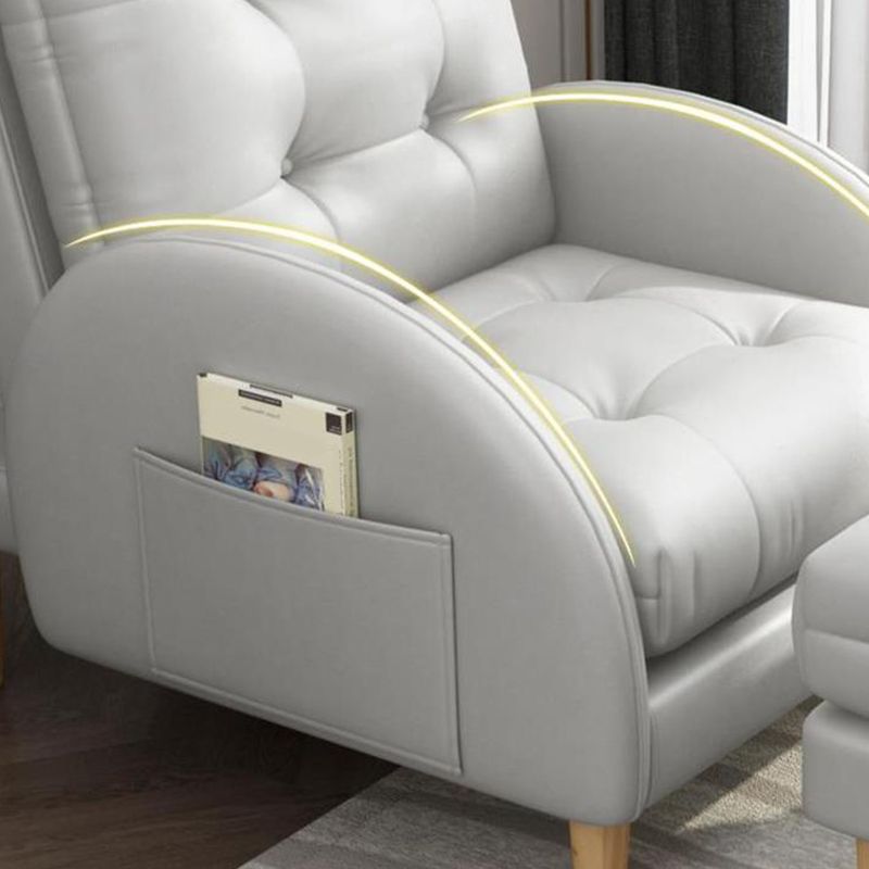 Modern Accent Chair Fabric/PU Chair With Tufted Back with 4 Legs Base Clearhalo 'Accent Chairs' 'accent_chairs' 'Chairs & Seating' 'furn' 'furn_accent_chairs' 'Furniture' 'Living Room Furniture' 1200x1200_e2d0c51d-976b-492b-927c-3f21499261e8