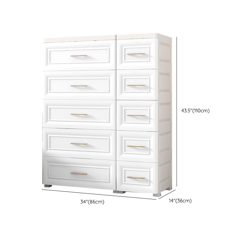 Contemporary White Storage Cabinet Bedroom Plastic Cabinet with Drawers Clearhalo 'Armoires & Wardrobes' 'armoires_wardrobes' 'Bedroom Furniture' 'furn' 'furn_armoires_wardrobes' 'Furniture' 1200x1200_e2d17b9c-c56f-4bd9-9670-1383e6356d63