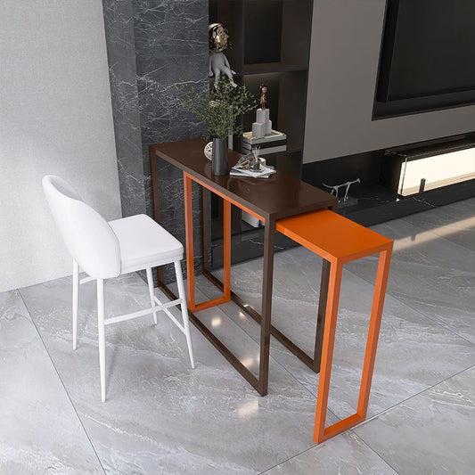 ミルクティーショップ用のモダンな鉄の長方形バーテーブルメタルベース