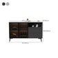 Glass Door Stone Buffet Sideboard Contemporary Style Credenza with LED Lights Clearhalo 'buffet_sideboard' 'Buffets & Sideboards' 'furn' 'furn_buffet_sideboard' 'Furniture' 'Kitchen & Dining Furniture' 1200x1200_e2d1ec49-f85b-473d-bbd5-c93cc3dd6d12