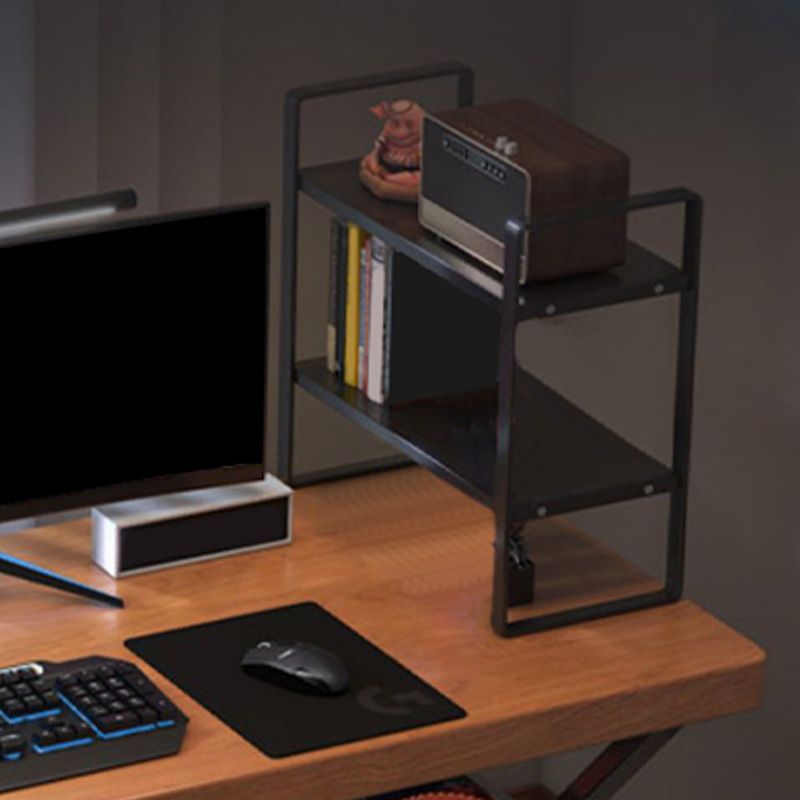 Bureau d'ordinateur en bois contemporain Bureau de tâche de forme rectangulaire avec 2 jambes pour la maison