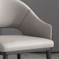 Glam Upholstered Arm Chair Faux Leather Open Back Dining Arm Chair for Home Clearhalo 'Dining Chairs' 'Dining Tables & Seating' 'dining_chair' 'furn' 'furn_dining_chair' 'Furniture' 'Kitchen & Dining Furniture' 1200x1200_e2d49d5b-0050-4d21-8e85-af0ab0b2646c