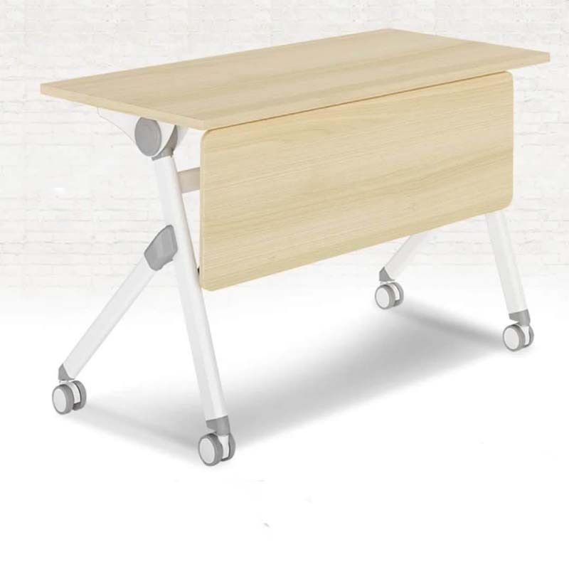 Contemporary Natural Office Desk Rectangular Writing Desk with Caster Wheels Clearhalo 'furn' 'furn_office_desk' 'Furniture' 'Office Desks' 'Office Furniture' 'office_desk' 1200x1200_e2d54243-d89b-490b-8d29-4fd61ba71958