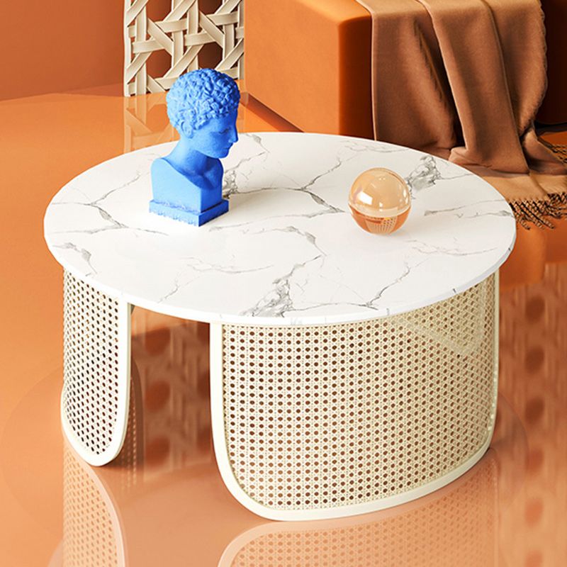 Contemporary Round Cocktail Table Single Slate Coffee Cocktail Table Clearhalo 'Coffee & Accent Tables' 'Coffee Tables' 'coffee_tables' 'furn' 'furn_coffee_tables' 'Furniture' 'Living Room Furniture' 1200x1200_e2d60e94-d35b-4935-909b-1388cd2850b1