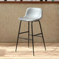 Kunstleder -Esshocker Industrial Barhocker mit schwarzer Metallbasis