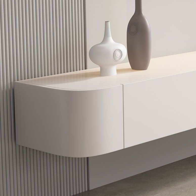 Contemporary Media Console Floating Faux Wood White TV Console Clearhalo 'furn' 'furn_tv_stands_entertainment_centers' 'Furniture' 'Living Room Furniture' 'TV Stands & Entertainment Centers' 'TV Stands & Media Storage Furniture' 'tv_stands_entertainment_centers' 1200x1200_e2d7b672-b928-42cf-a352-2c73be843d16