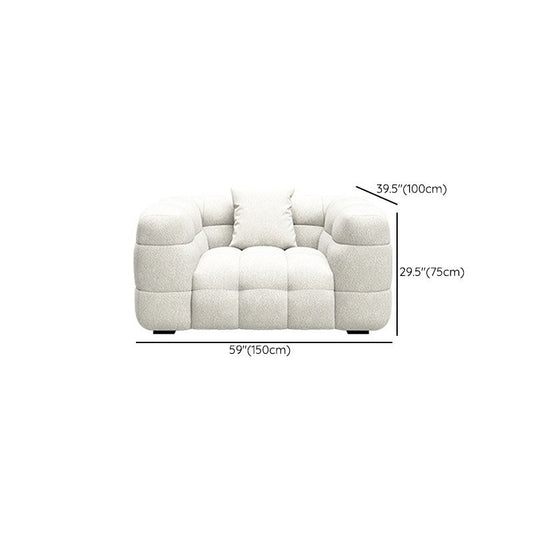 Sofá de brazo de esmoquería moderno resistente al sofá de la bizcocho de galleta en blanco