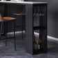 Black Marble Double Pedestal Cocktail Bar Table Modern Rectangle Hall/Pub Table Clearhalo 'Bar Furniture' 'Bar Tables' 'bar_tables' 'furn' 'furn_bar_tables' 'Furniture' 'furniture_bar_tables' 'Kitchen & Dining Furniture' 'kitchen&dining_furn' 'kitchen' 1200x1200_e2d827bb-2827-456d-b4f7-7f1d92fc56e5