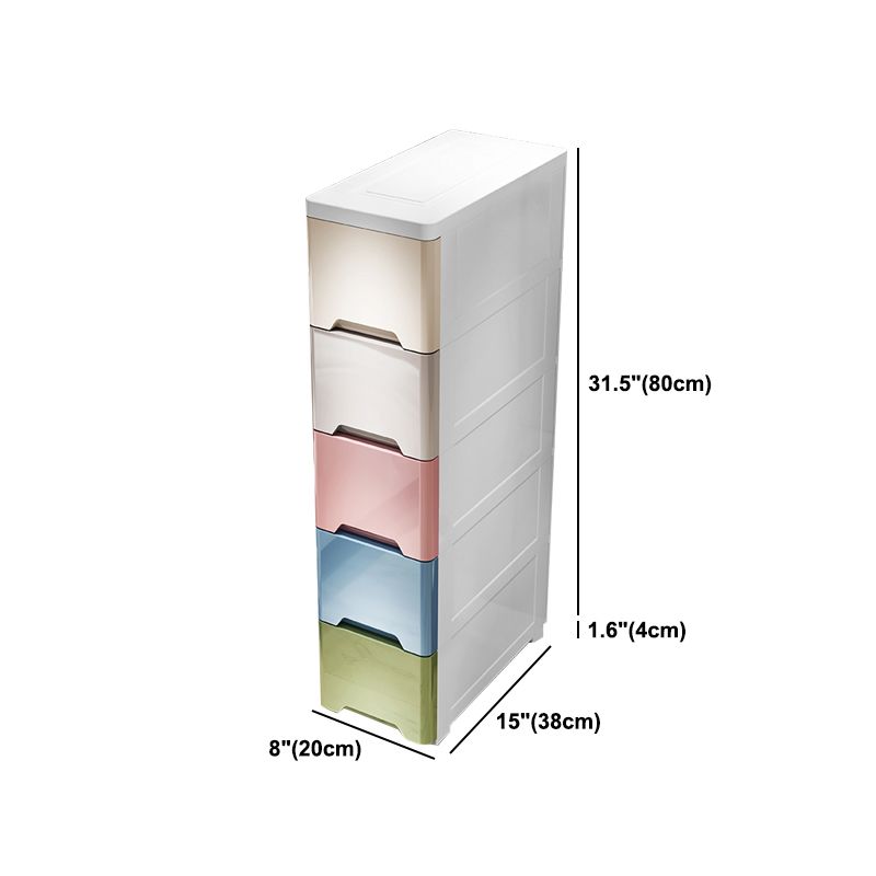 Moderne plastic opbergkast met lade niet-hangende garderobe armoire