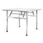 Industrial Square Stainless Steel Dining Table Standard Silver Dining Table for Kitchen Clearhalo ' dining_table' 'Dining Tables & Seating' 'Dining Tables' 'furn' 'furn_dining_table' 'Furniture' 'furniture_dining_table' 'Kitchen & Dining Furniture' 'kitchen&dining_furn' 'kitchen' 'kitchen_dining_table' 1200x1200_e2d9a348-b60f-4425-bf3c-196413e6d8a1