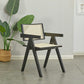 Contemporary Style Chair Arm Open Back Chair with Wood Legs for Home