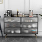 13.78"W Sideboard Glam Style Black Dining Server for Kitchen and Living Room Clearhalo 'buffet_sideboard' 'Buffets & Sideboards' 'furn' 'furn_buffet_sideboard' 'Furniture' 'Kitchen & Dining Furniture' 1200x1200_e2db5dab-c080-4e3b-bd6f-57db8a80a16f