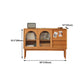 Cajón Pine Wood aparador de estantería ajustable moderna Credenza para sala de estar