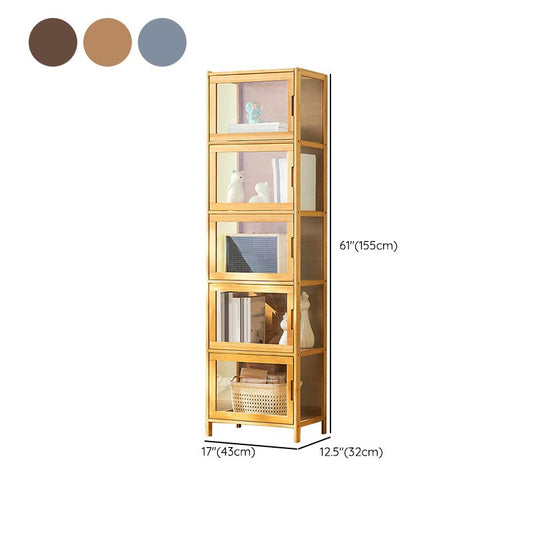 Contemporary Rectangle Accent Cabinet, Brown/Natural/Grey Cabinet with Doors Clearhalo 'Cabinets & Chests' 'cabinets_chests' 'furn' 'furn_cabinets_chests' 'Furniture' 'Living Room Furniture' 1200x1200_e2dcf592-765e-4a9c-a0a9-e5a1ff8c9f4f